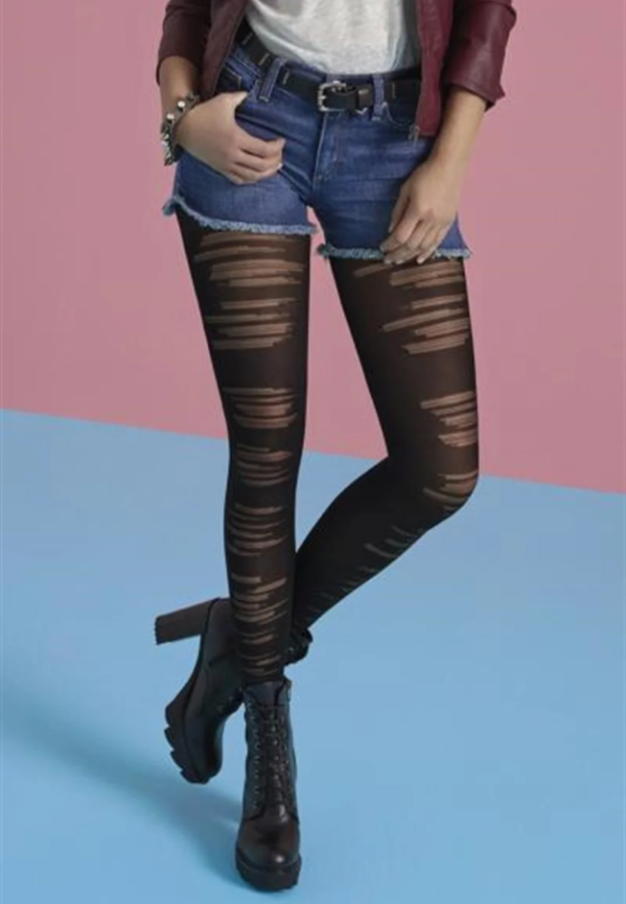 Dres Penti Slash K negru cu efect franjurat , Engros